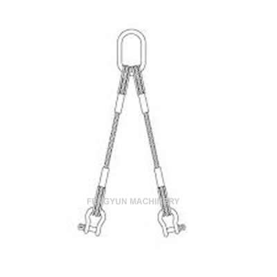 Wire Rope Sling – Two Leg with Eyes/Hooks/Shackles