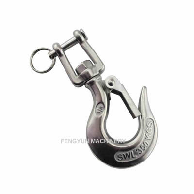 Clevis Swivel Hook with Latch Stainless Steel
