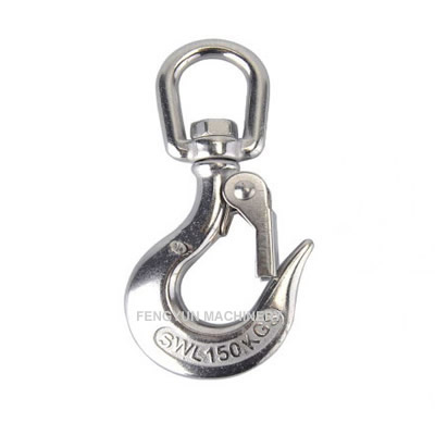 Stainless Steel Swivel Hook with Safety Catch